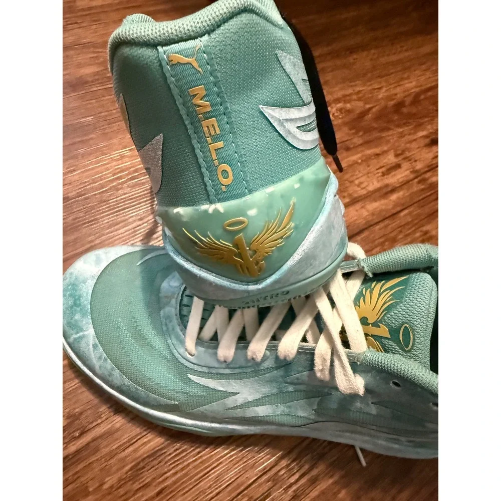 Puma MB.02 LaMelo Ball Phenom Teal Basketball Shoes 378284-01 Mens 8 Womens 9.5‎